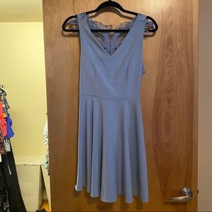 Baby blue laced back dress